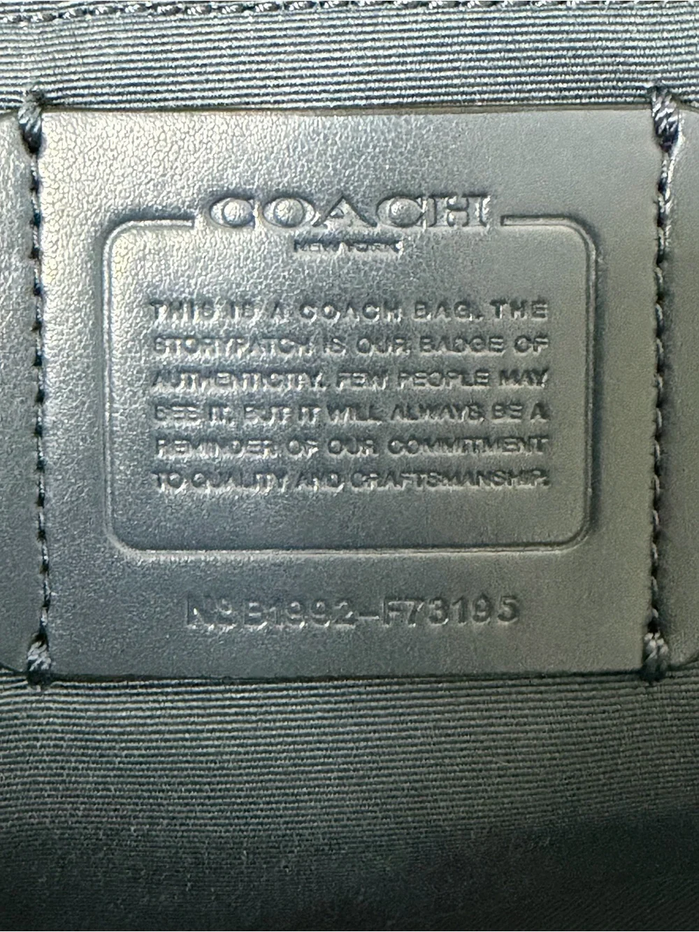 Coach Large 2 Way Canvas and Leather Tote Bag Style# F73195